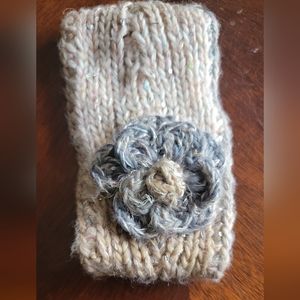 Handcrafted Winter tan Floral  headband